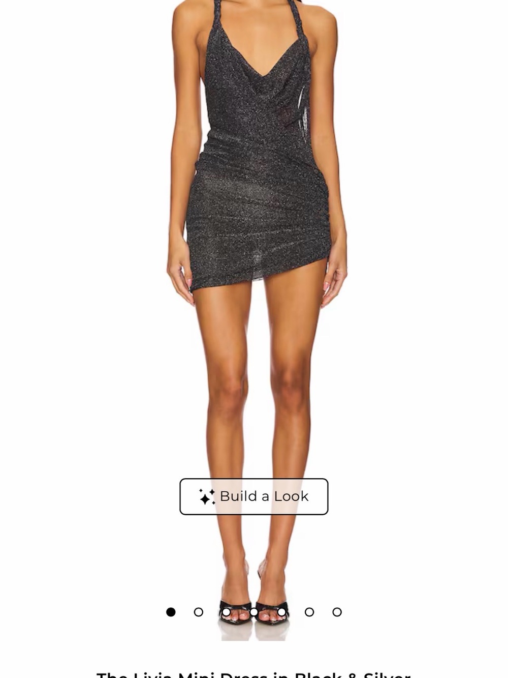 The Livia Mini Dress in Black & Silver